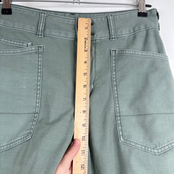 Pilcro Anthropologie Wanderer Pant 26 Green Mid Rise Double Front Utility - Picture 15 of 16